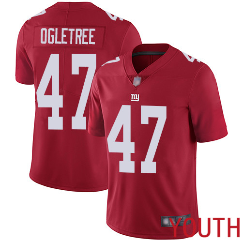 Youth New York Giants 47 Alec Ogletree Red Limited Red Inverted Legend Football NFL Jersey